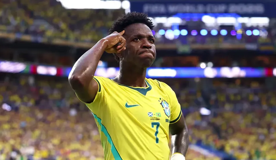 Vini brilha na vitória do Brasil sobre a Escócia